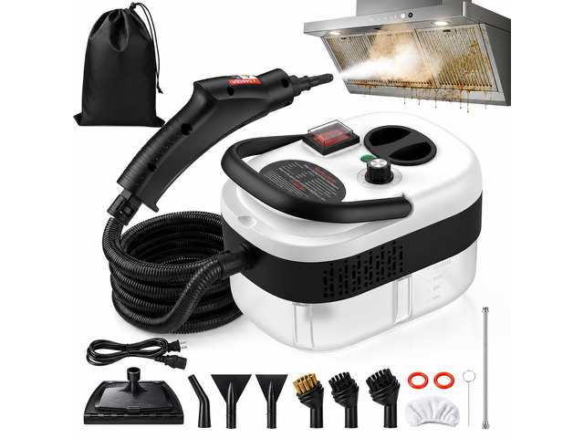 2500W Handheld Steam Cleaner for Home, 6-Level High Pressure Steam Gun, Steam Machine w/40.6oz Tank, Portable Car Steamer for Auto Detailing &...