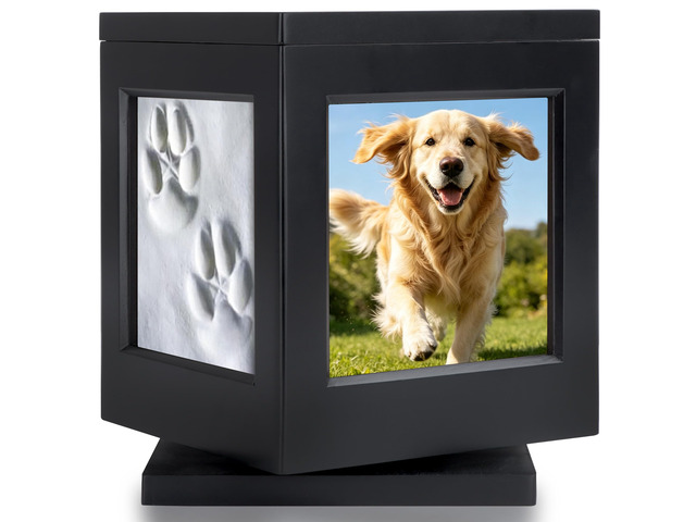 Personalized Dog Urn for Ashes, Wooden Memorial Keepsake for Cat