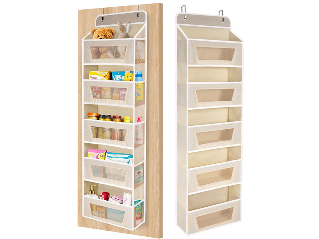 Meolsaek Over the Door Organizer,46lbs Anti-Tilt Behind the Door Storage