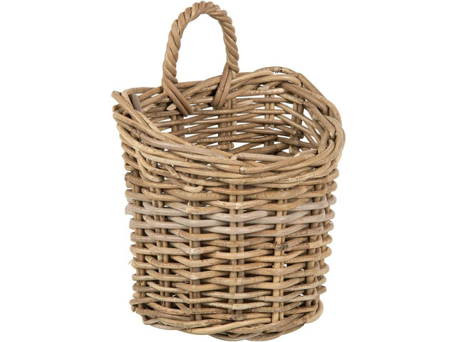 Kouboo Kobo Wall Basket, Small, Gray-Brown