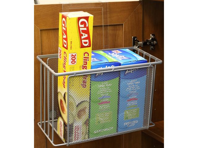 Deco Brothers Over Cabinet Door Organizer, Silver