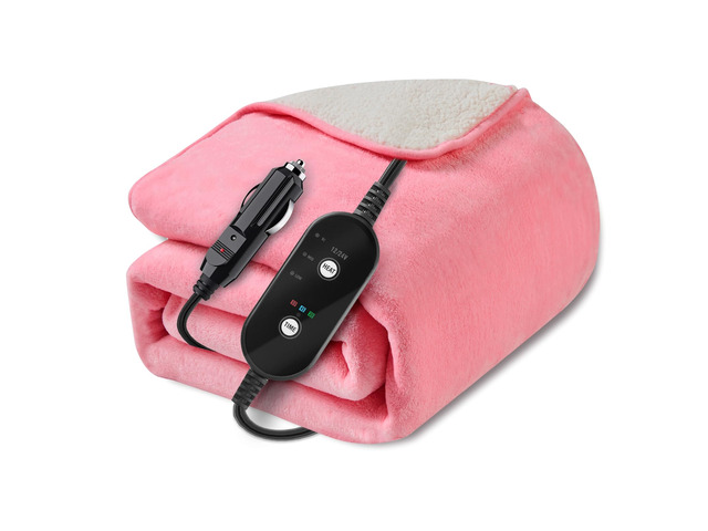 12V/24V Heated Car Blanket, Electric Blanket Flannel Heating Throw for Car, SUV, RV, or Camping, 60' x 44', Hi/M/Lo Heating Settings, Auto-Off...