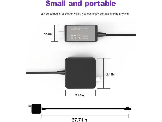 45W USB Type C Laptop Charger Fit for Samsung Chromebook 4 4+ Plus XE310XBA XE350XBA XE513C24 XE520QAB XE521QAB W16-030N1A PA-1300-87 Laptop Power...