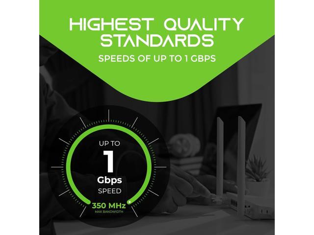 GEARIT 24-Pack, Cat5e Ethernet Patch Cable 6 Feet - Snagless RJ45 Computer LAN Network Cord, Black
