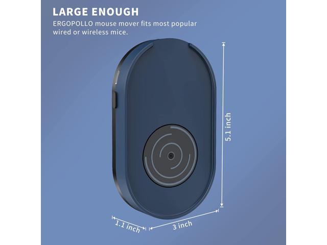 Mouse Jiggler, Undetectable Mouse Mover Device Wiggler Shaker with Drive Free USB Cable and 5V1A Adapter, Moves Mouse Automatically, Keep PC Screen...