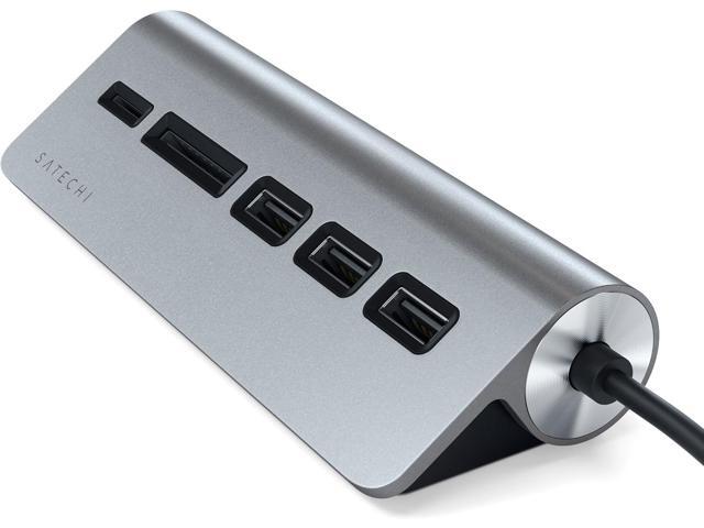 Satechi USB-C Combo Hub for Desktop - USB-A 3.0 Data Ports & Micro/SD Card Readers - Compatible with Apple Studio Display, 2021 iMac M1, 2019/2017...