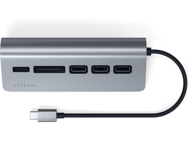 Satechi USB-C Combo Hub for Desktop - USB-A 3.0 Data Ports & Micro/SD Card Readers - Compatible with Apple Studio Display, 2021 iMac M1, 2019/2017...