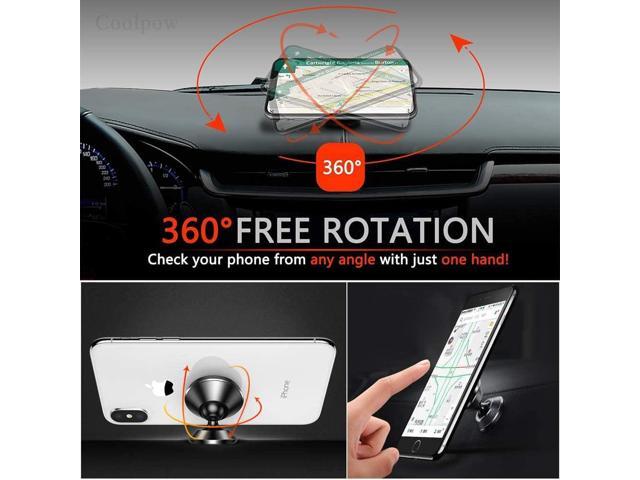 Coolpow 2-Pack Magnetic Phone Holder for Car Phone Holder MountStrong Magnet Phone Mount for Car Mount for iPhone Magnetic Car Phone Holder4 Plate...