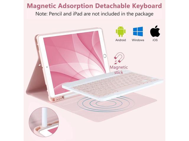 Keyboard Case for iPad 10.2' 9th 8th 7th Generation, with Detachable Bluetooth and Pencil Holder, 10.2 Inch/iPad Air 10.5'(3rd Gen)/iPad Pro 10.5...