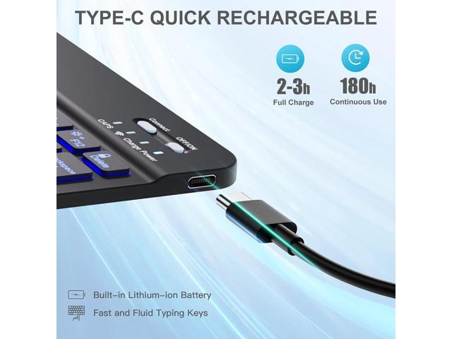 iPad Air 11-inch M2/ 10.9 Inch Air 5th 4th Generation Case with Keyboard - Backlit Wireless Detachable, Folio Cover with Pencil Holder for iPad Air...