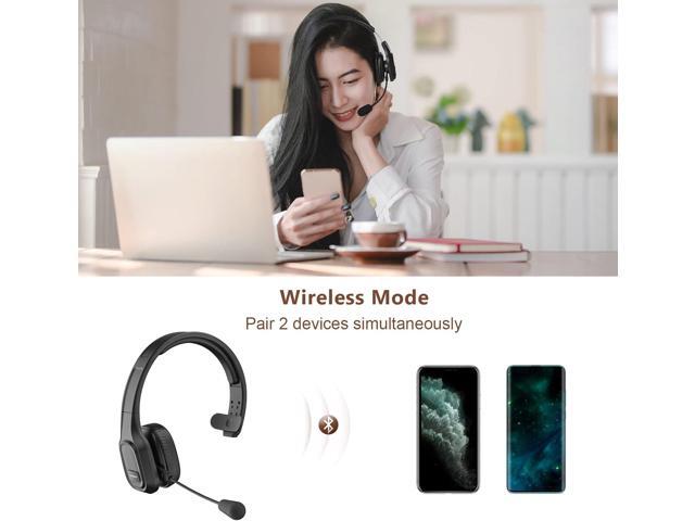COMEXION Trucker Bluetooth Headset V5.0, Wireless Headset with Noise Canceling & Mute Microphone for Cell Phones, On Ear Bluetooth Headphone for...
