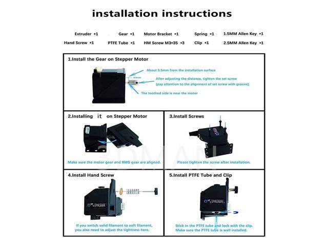 3Dman Dual Drive Bowden Extruder Universal Geared Extruders for Ender 3 V2, Ender 3 Pro, Ender 3 Series, CR10 Series, Mega S, Tevo Tornado, Wanhao...