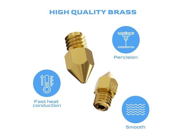 31PCS MK8 3D Printer Nozzles Extruder for Ender 3, 0.4mm 0.1 0.2 0.3 0.5 0.6 0.8 1.0mm Nozzles with Cleaning Kit for Ender 3 V2/Pro (1.75mm Filament)