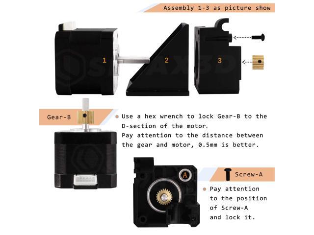 Titan Extruder Parts 3D Printer Stock Feeder Compatible with ANYCUBIC Mega S X Series,CR10,Ender 3 Series DIY 3D Printer, ED3 V6 Hotend J-Head...