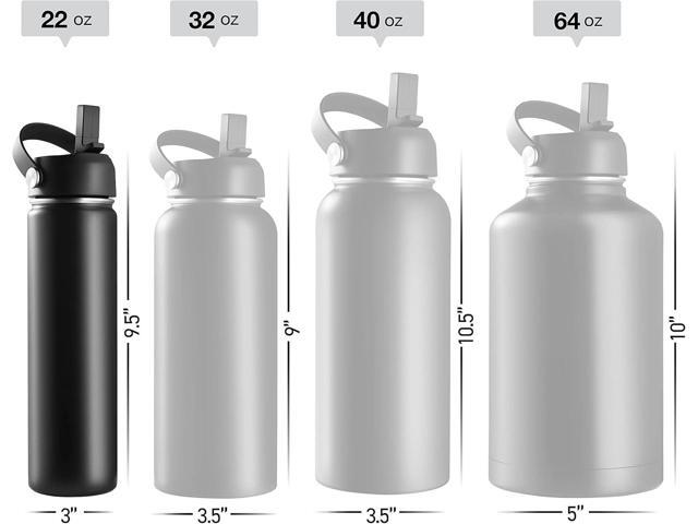 Stainless Steel Insulated Water Bottle and Travel Mug for Hot and Cold Beverages, Wide Mouth, Double Wall Insulated Hydration Sports Water Bottle...