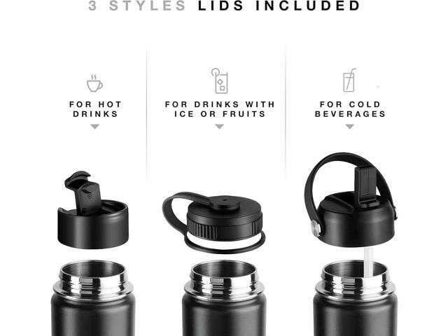 Stainless Steel Insulated Water Bottle and Travel Mug for Hot and Cold Beverages, Wide Mouth, Double Wall Insulated Hydration Sports Water Bottle...