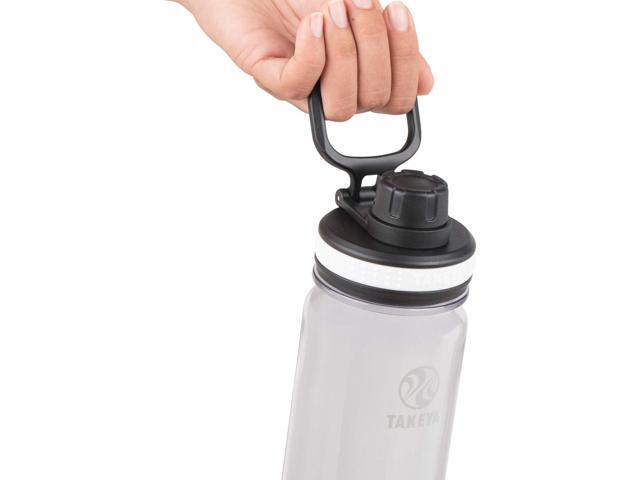 Takeya 24 oz Tritan Plastic Sport Water Bottle with Spout Lid, Premium Quality, BPA Free Food Grade Materials, Clear