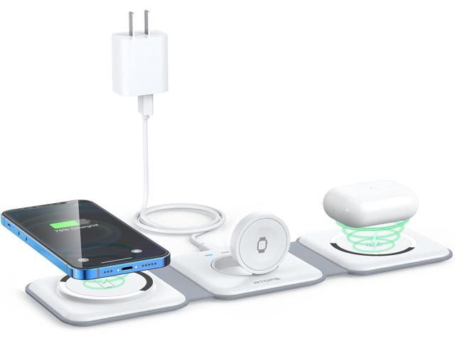 Wireless Charger 3 in 1,RTOPS Magnetic Travel Wireless Charging Station Multiple Devices,GaN 3 in 1 Charging Station,Compatible for...