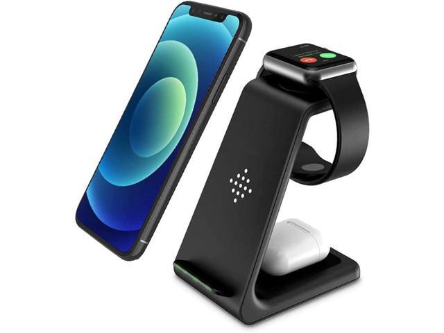 Wireless Charger Stand Dock 3 in 1 Fast Qi Wireless Charging Station for Multiple Devices Apple Watch Ultra/8/7/6/SE/5/4/3/2,Airpods Pro 2,iPhone...