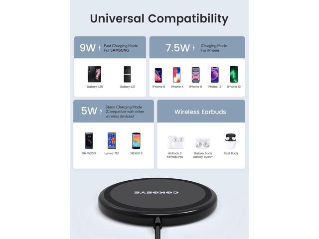 Wireless Charger, 15W Max Fast Wireless Charging Pad 2-Pack Compatible with iPhone16/16Plus/16Pro /16ProMax/iPhone15/15Pro/15Plus/14/13/12/Samsung...