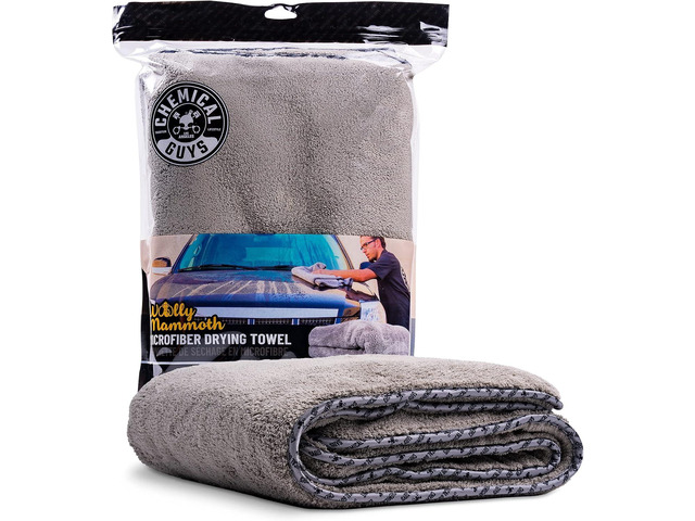 Chemical Guys, Woolly Mammoth Large Microfiber Drying Towel, 36 x 25 in Ultra-plush oversized towel soaks up water fast to dry the whole vehicle,...