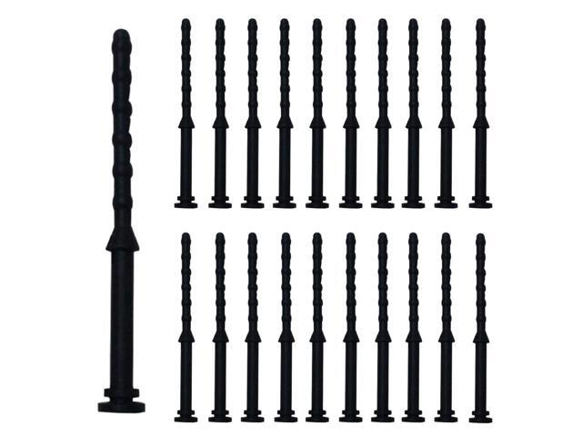 20PCS PC Case Fans Computer Cooling Fan Mount Screws, CPU Fan Mounting Pin Rivet Black Soft Rubber Reducing Noise Anti-Vibration Screws 65mm / 2.56in