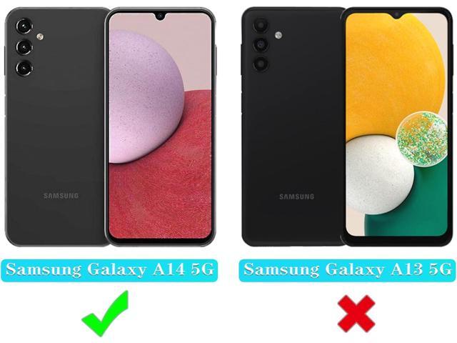 ONOLA Phone Case Compatible with Samsung Galaxy A14 5G with HD Screen Protector (2 Pack), Durable Shockproof 3-Layer Cover (WineRed Pink)