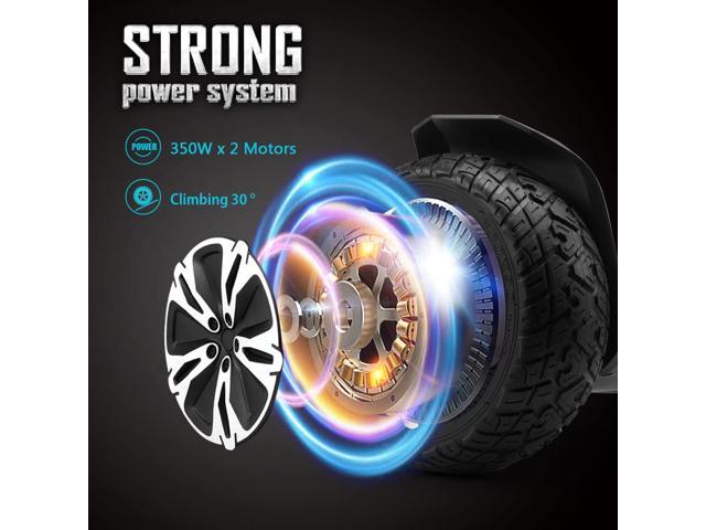 GYROOR Warrior 8.5 inch All Terrain Off Road Hoverboard with Bluetooth Speakers and LED Lights, UL2272 Certified Self Balancing Scooter