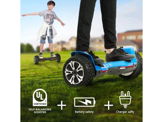 GYROOR Warrior 8.5 inch All Terrain Off Road Hoverboard with Bluetooth Speakers and LED Lights, UL2272 Certified Self Balancing Scooter