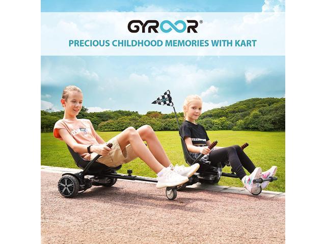 GYROOR K1 Hoverboard Seat Attachment, Hover Board Accessory Go Kart with Adjustable Frame Length Compatible with 6.5'' 8'' 10'' Hoverboards Self...