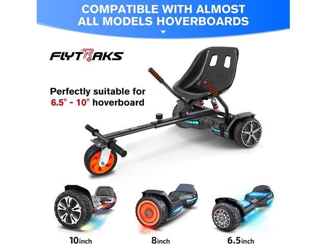 Flytraks K2 Hoverboard Go Kart with Rear Shock Absorption, Hoverboard Seat Attachment Accessory for 6.5' 8' 10' Hover Board, Adjustable Frame...