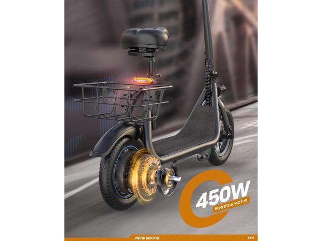 GYROOR C1 450W Electric Scooter with Seat, Powerful Motor up to 22 Miles Range, Folding Electric Scooter for Adult Max Speed 15.5Mph, Electric...