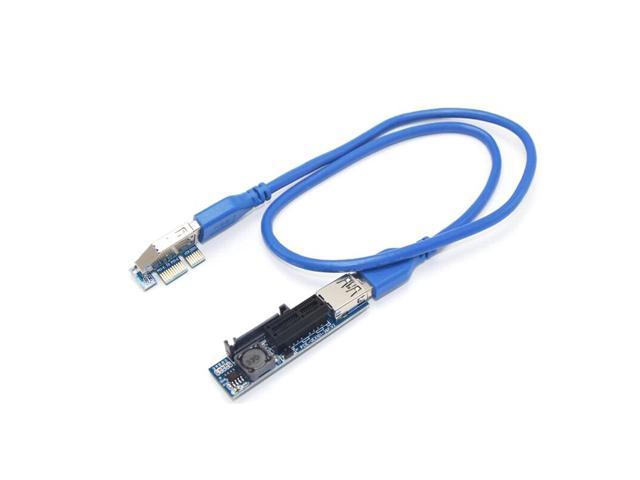 Weastlinks PCI-E PCI E Express 1X to 1X Extender Adapter Riser Card USB 3.0 Cable SATA Power for Miner Mining Motherboard PCI-E X1 Slot