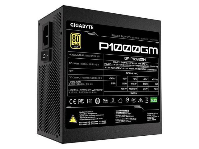 GIGABYTE GP-P1000GM 1000 W ATX 12V v2.31 80 PLUS GOLD Certified Full Modular PFC Power Supply 10 Years Warranty