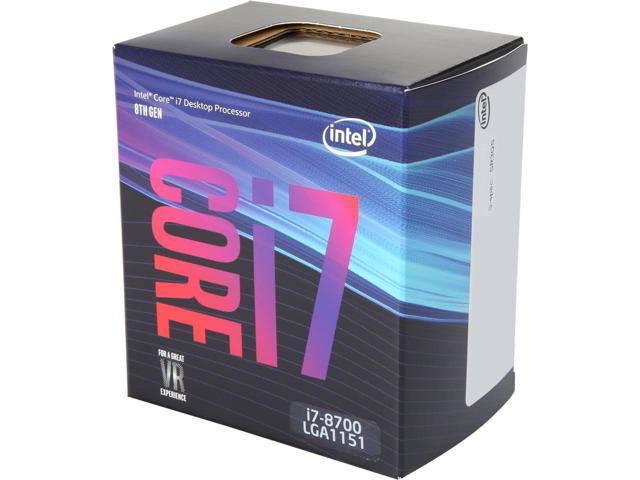 Intel Core i7-8700 Coffee Lake Desktop Processor i7 8th Gen, 6-Core up to 4.6 GHz LGA 1151(300 Series) 65W BX80684I78700 Intel UHD Graphics 630