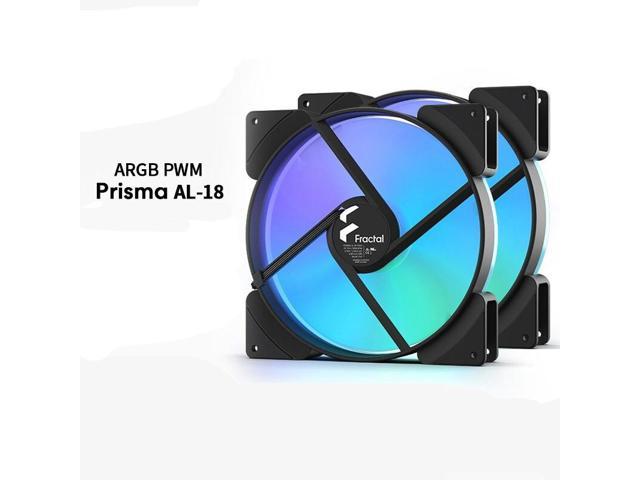 Fractal Design Prisma AL-18 PWM 180 mm Addressable RGB LED LLS Bearing Computer Case Fan -2 Packs (FD-FAN-PRI-AL18-PWM-2P)