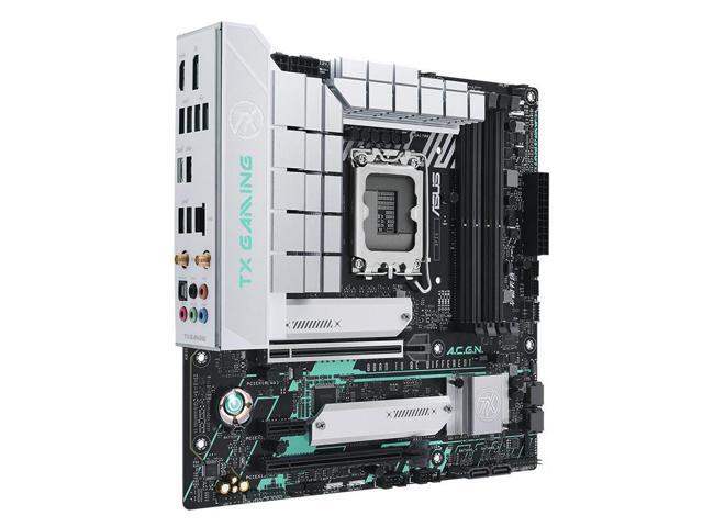 ASUS TX GAMING B760M WIFI D4 Intel B760 (13th and 12th Gen) LGA 1700 mATX Motherboard, PCIe 5.0, DDR4, Wi-Fi 6, Realtek 2.5Gb Ethernet,...