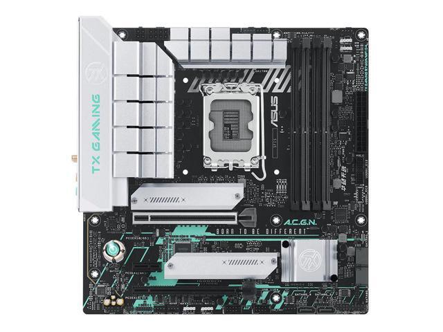 ASUS TX GAMING B760M WIFI D4 Intel B760 (13th and 12th Gen) LGA 1700 mATX Motherboard, PCIe 5.0, DDR4, Wi-Fi 6, Realtek 2.5Gb Ethernet,...