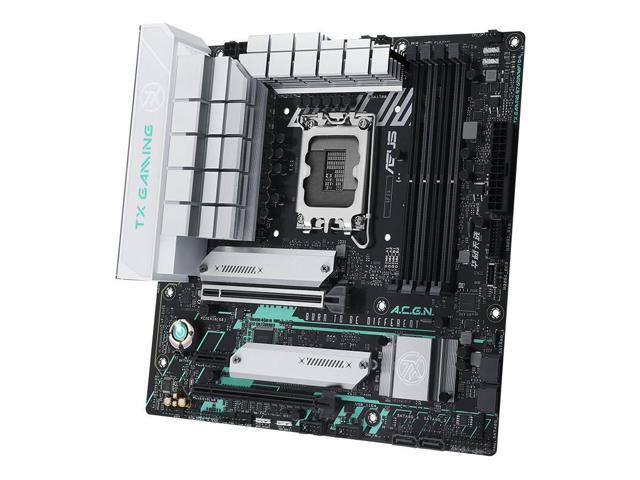 ASUS TX GAMING B760M WIFI D4 Intel B760 (13th and 12th Gen) LGA 1700 mATX Motherboard, PCIe 5.0, DDR4, Wi-Fi 6, Realtek 2.5Gb Ethernet,...