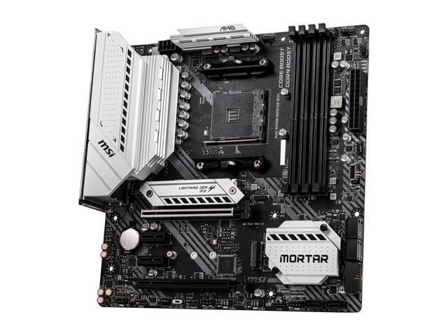 MSI MAG B550M MORTAR WIFI AM4 AMD B550 SATA 6Gb/s Micro ATX AMD Motherboard and AMD Ryzen 5 5500 - Ryzen 5 5000 Series 6-Core Socket AM4 65W,AMD...