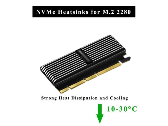 Aimeixin M.2 Heatsink Cooler, Aluminum Heat Sinks with Silicone Thermal Pad for NVMe M.2 2280 SSD (Black)