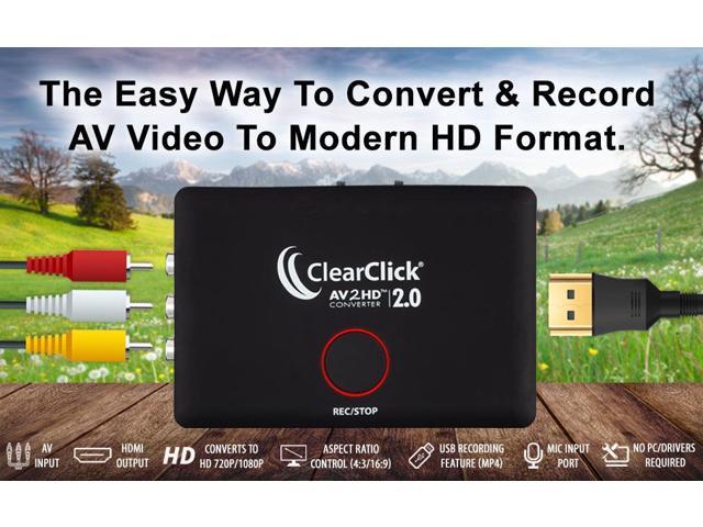 ClearClick AV To HD Converter 2.0 (Second Generation) - Convert & Record Video From AV RCA Composite Video To HDMI 1080P - Adapter For VCR VHS DVD Camcorder Hi8 Gaming To TV - image 7