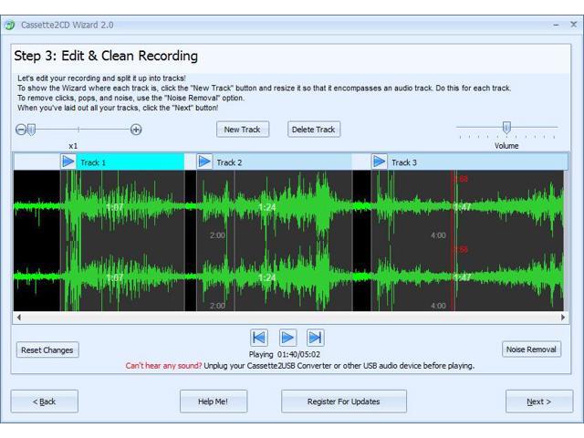 ClearClick Cassette Tape to MP3 USB Converter with Cassette2CD Wizard 2.0 Software