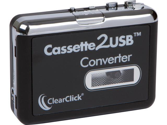 ClearClick Cassette Tape to MP3 USB Converter with Cassette2CD Wizard 2.0 Software