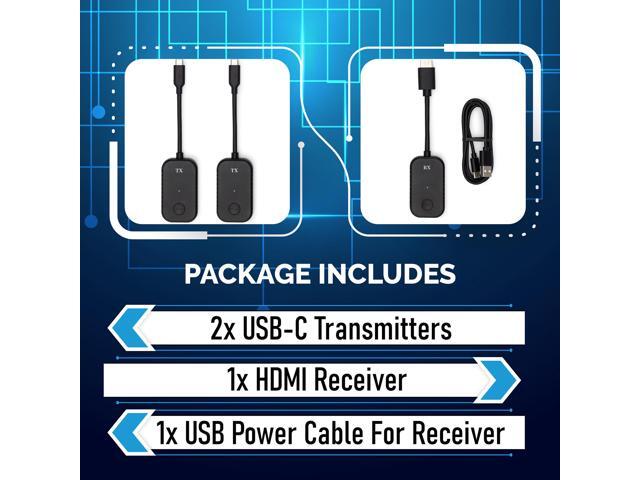 ClearClick Present+Share (USB-C Edition) - Wireless Presentation & Video Broadcasting System for Laptops & Smartphones (2 USB-C Transmitters, 1...