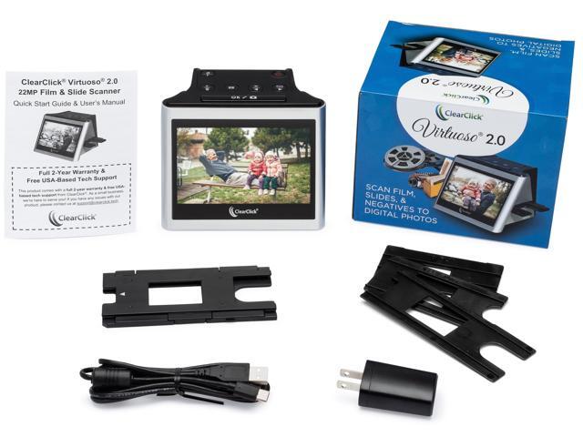 ClearClick Virtuoso 2.0 (Second Generation) 22MP Film & Slide Scanner with Extra Large 5' LCD Screen - Convert 35mm, 110, 126 Slides and Negatives...