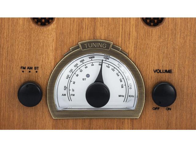 ClearClick Classic Vintage Retro Style AM/FM Radio with Bluetooth - Handmade Wooden Exterior - image 3