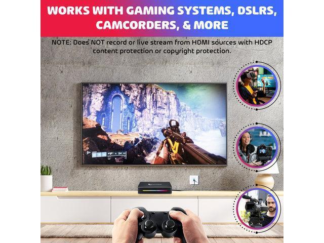ClearClick 4K HD Video Capture Box Extreme - Capture & Live Stream HD Video - True 4K60 Recording - HDMI Input & Pass Through - USB Plug & Play