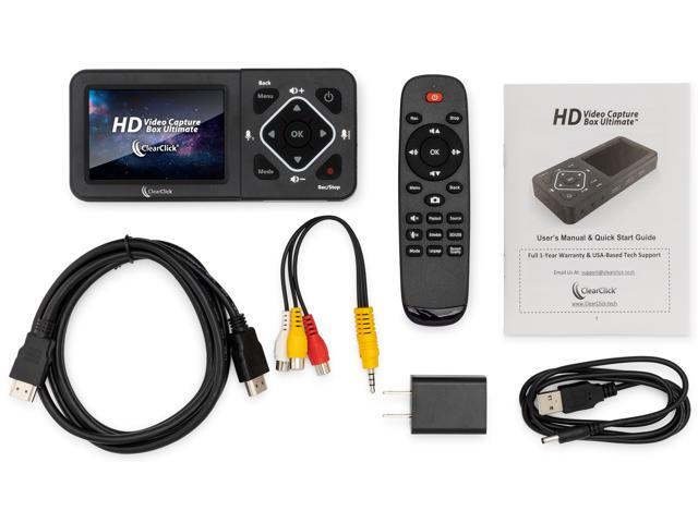 ClearClick HD Video Capture Box Ultimate - Capture and Stream Video from HDMI, RCA, VHS, VCR, DVD, Camcorders, Hi8