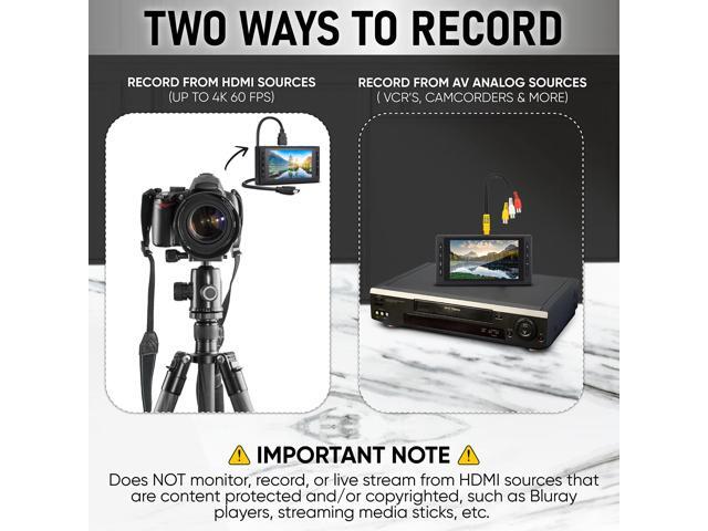 SoundBeast 4K HD Video Capture Box - Capture or Live Stream Video (with Audio) from HDMI [Content-Protected Sources Not Supported], AV, VHS, VCR,...